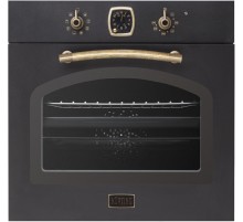 Встраиваемый духовой шкаф Korting/ Retro Calabria, 59.8 х 59.5 x 56 см, 8 режимов нагрева, гриль, таймер, телескопические направляющие, черный+бронза