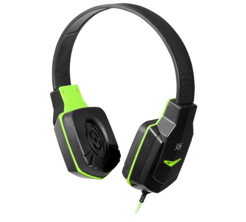 Defender Игровая гарнитура Warhead G-320 черный+зеленый, кабель 1.8 м