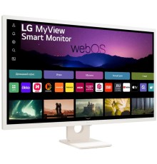 Монитор LG LCD 32SR50F-W/ LG MyView 32SR50F-W 31.5'' FHD Smart Monitor, IPS, 250cd/m2, 16:9, 5мс (GtG), 1200:1, 60Hz, 178/178, speakers 5Wx2, внешний БП, 2xHDMI, USB, VESA 100x100 mm, webOS