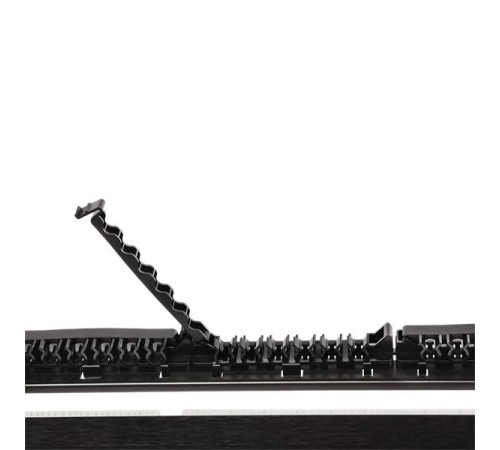 Патч-панель Патч-панель 19", 24 порта RJ45, неэкранированная, кат.5E, 1U, с задним органайзером с фиксаторами кабеля