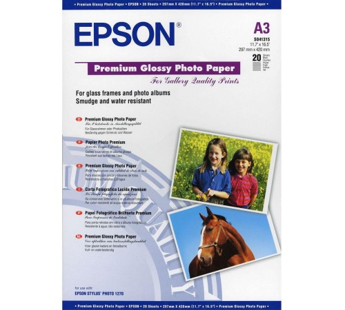 Бумага/ Epson Premium Glossy Photo Paper A3 Бумага/ Epson Premium Glossy Photo Paper A3