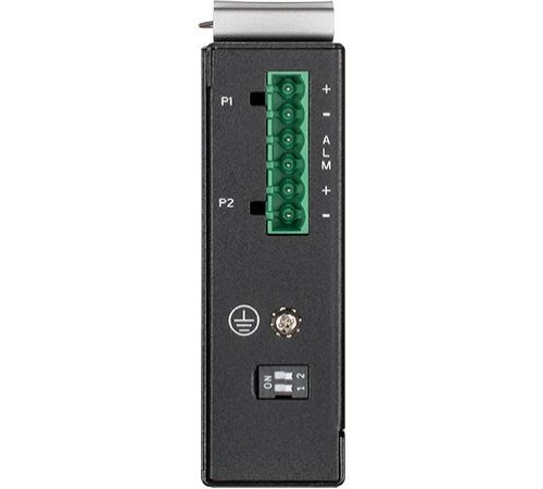 Коммутатор/ DIS-100E-5W Unmanaged Industrial Switch 5x100Base-TX, Surge 2KV, Alarm relay, DIN-Rail, metal case IP30, -40 to 75°C, only DC power, w/o power supply