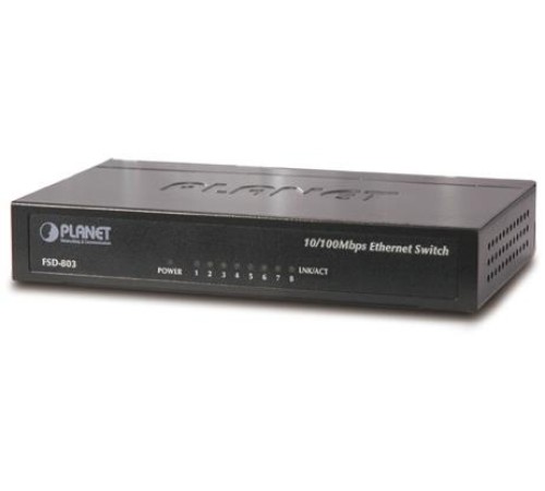 коммутатор/ PLANET 8-Port 10/100Mbps Fast Ethernet Switch, Metal