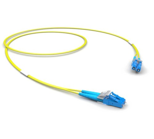 Оптический патчкорд LC-UPC/LC-UPC Duplex, 09/125 OS2, тип S, LSZH, 1 м