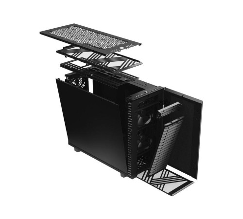 Корпус ПК без блока питания/ Case Fractal Design Define 7 Solid, Midi-Tower, 3x140mm, 2xUSB-A 2.0 + 2xUSB-A 3.2 + 1xUSB 3.2 Type-C E-ATX, ATX, mATX, mITX Black