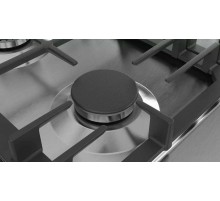 Встраиваемая варочная панель BOSCH Газ,  60 см, 3 конфорки, горелка с двойным пламенем, тип поверхности - нержавеющая сталь, независимая, серебристый цвет