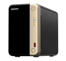 система хранения данных QNAP SMB 2C 2GhzCPU/8Gb/upto 2HDD, up to 18 with TL-D800C/SATA(3,5" 2,5")/ 2xUSB3.2 2xUSB2.0/1xHDMI/1xExp.slot/2x2,5Gb/iSCSI/1xPS/3YW TS-264-8G-EU-RU