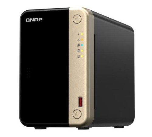 система хранения данных QNAP SMB 2C 2GhzCPU/8Gb/upto 2HDD, up to 18 with TL-D800C/SATA(3,5" 2,5")/ 2xUSB3.2 2xUSB2.0/1xHDMI/1xExp.slot/2x2,5Gb/iSCSI/1xPS/3YW TS-264-8G-EU-RU