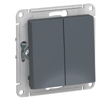 ATLASDESIGN 2-клавишный ПЕРЕКЛЮЧАТЕЛЬ, сх.6/2, 10АХ, механизм, ГРИФЕЛЬ