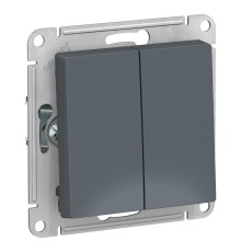 ATLASDESIGN 2-клавишный ПЕРЕКЛЮЧАТЕЛЬ, сх.6/2, 10АХ, механизм, ГРИФЕЛЬ