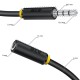 GCR Удлинитель для гарнитуры 0.15m jack 3,5mm/jack 3,5mm черный, желтая окантовка, 28AWG, M/F, GCR-53262