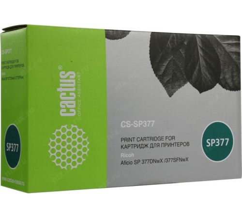 -/ Картридж лазерный Cactus CS-SP377 408162 черный (6400стр.) для Ricoh Aficio SP 377DNwX/377SFNwX