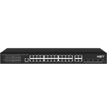 Управляемый L2 PoE коммутатор Gigabit Ethernet/ Управляемый L2 PoE коммутатор Gigabit Ethernet на 24 RJ45 PoE + 4 x GE Combo Uplink порта. Порты: 24 x GE (10/100/1000 Base-T) с поддержкой PoE (IEEE 802.3af/at), 4 x GE Combo Uplink (RJ45 + SFP). Соответств