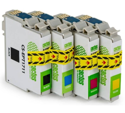 -/ Картридж струйный Cactus CS-EPT1711 17XL черный (14.6мл) для Epson XP-33/103/203/207/303/306/403/406