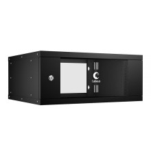 Шкаф телекоммуникационный настенный 19" 4U Cabeus WSC-05D-4U55/45-BK Шкаф телекоммуникационный настенный 19" 4U, серия LIGHT разборный, дверь стекло, цвет черный