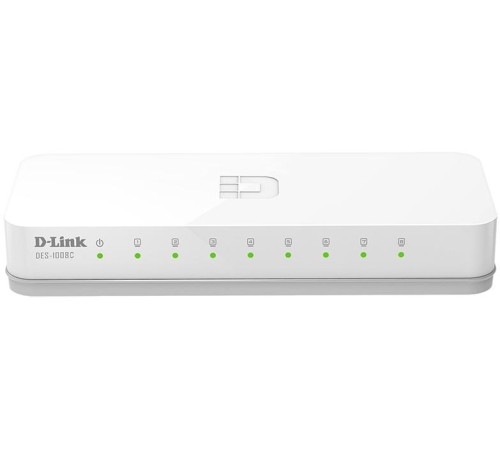 Коммутатор/ DES-1008C Unmanaged Switch 8x100Base-TX, plastic case