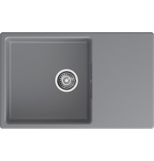 Кухонная мойка GRANFEST URBAN 678L dark gray 1-чаша+крыло 780*490мм, монтаж: врезной, материал: кварц, цвет: темно-серый