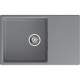 Кухонная мойка GRANFEST URBAN 678L dark gray 1-чаша+крыло 780*490мм, монтаж: врезной, материал: кварц, цвет: темно-серый
