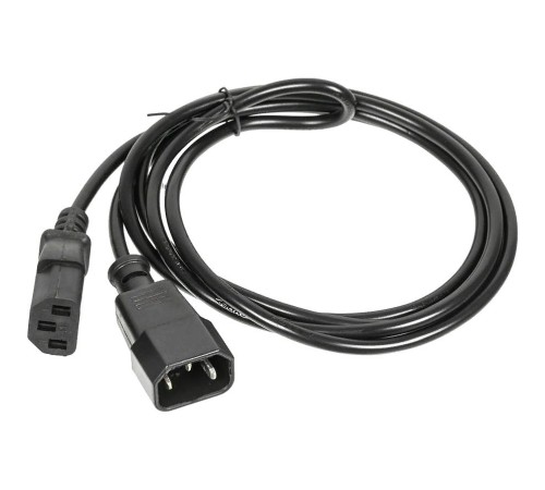 Кабель с разъемом С13 - С14 на проводе ПВС 3*1.00 1.8 метра. черный/ Cable with connector C13 - C14 on wire PVC 3 * 1.00 1.8 meter. black Кабель с разъемом С13 - С14 на проводе ПВС 3*1.00 1.8 метра. черный/ Cable with connector C13 - C14 on wire PVC 3 * 1.00 1.8 meter. black