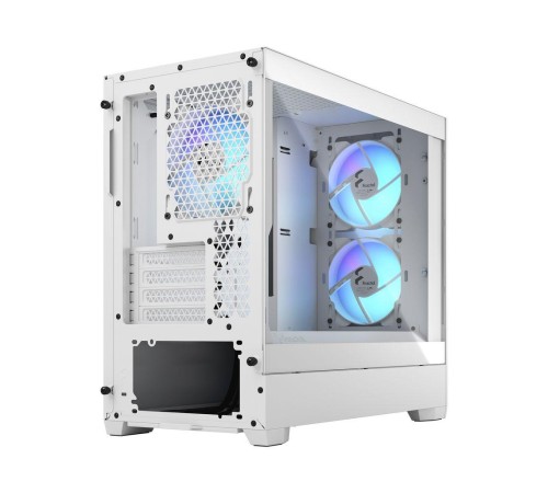 Корпус ПК без блока питания/ Case Fractal Design Pop Mini Air RGB TG Clear Tint, Mini-Tower, 3x120mm RGB, 2xUSB-A 3.2 mATX, mITX White