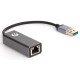 Кабель-переходник/ Кабель-переходник USB 3.0 (Am) --> LAN RJ-45 Ethernet 1000 Mbps, Aluminum Shell, VCOM <DU312M>