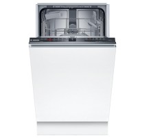 Встраиваемая посудомоечная машина Bosch загрузка на 9 комплектов посуды, электронное управление, 5 программ, 44.8x55x81.5 см, черный цвет, сушка: с теплообменником, индикация на полу: луч, пр-во Польша