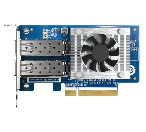 Сетевая карта/ QNAP QXG-25G2SF-CX6 Dual Port 25 GbE SFP28 PCIe Gen4 x8 NIC