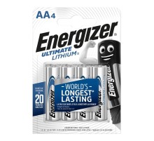 Батарейка AA/ Батарейка Energizer Ultimate FR6 AA BL4 Lithium 1.5V (4/48) (4 шт.)