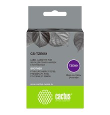 Картридж ленточный Cactus CS-TZE651 TZe-651 черный для Brother 1010/1280/1280VP/2700VP