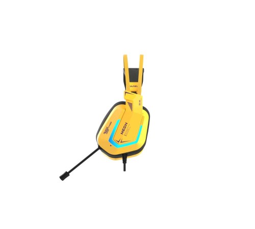 Гарнитура игровая проводная Dareu EH732 Yellow (желтый), подключение USB, подсветка RGB (Мятая упаковка)