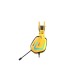 Гарнитура игровая проводная Dareu EH732 Yellow (желтый), подключение USB, подсветка RGB (Мятая упаковка)