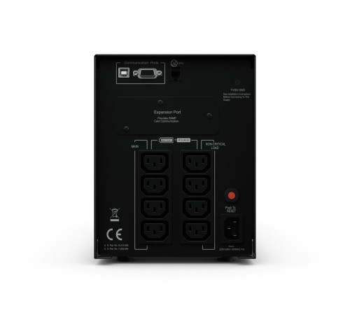 ИБП CyberPower PR1000ELCD, Line-Interactive, 1000VA/900W, 8 IEC-320 С13 розеток, USB&Serial, SNMPslot, LCD дисплей, Black, 0.6х0.35х0.4м., 21кг./ UPS Line-Interactive CyberPower PR1000ELCD 1000VA/900W USB/RS-232/EPO/SNMPslot (8 IEC С13)