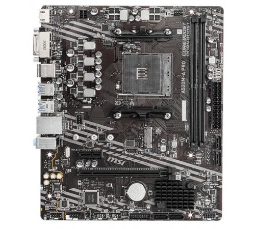 Материнская плата MSI A520M-A PRO Soc-AM4 AMD A520 2xDDR4 mATX AC`97 8ch(7.1) GbLAN RAID+DVI+HDMI