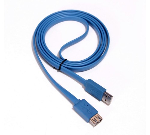 Greenconnect Удлинитель PROF 0.5m USB 2.0, AM/AF, плоский синий, морозостойкий, GCR-UEC2M2-BD-0.5m Greenconnect Удлинитель PROF 0.5m USB 2.0, AM/AF, плоский синий, морозостойкий, GCR-UEC2M2-BD-0.5m