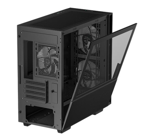корпус Deepcool CH360 WH без БП, боковое окно (закаленное стекло), 2x140мм ARGB LED вентилятор спереди и 1x120мм ARGB LED вентилятор сзади, белый, mATX (R-CH360-WHAPE3-G-1)