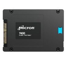Твердотельный накопитель/ Micron SSD 7400 PRO, 3840GB, U.3(2.5" 7mm), NVMe, PCIe 4.0 x4, 3D TLC, R/W 6600/3500MB/s, IOPs 800 000/150 000, TBW 7000, DWPD 1 (12 мес.)
