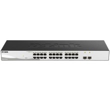 Коммутатор/ DGS-1210-26/F Smart L2 Switch 24х1000Base-T, 2х1000Base-X SFP, Compact CLI