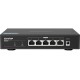 Коммутатор/ QNAP QSW-1105-5T 5-Port RJ-45 Unmanaged 2.5Gbps fanless switch, Switching Capacity 25Gbps