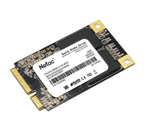 SSD накопитель Netac SSD N5M 512GB mSATA SATAIII 3D NAND, R/W up to 540/490MB/s, TBW 280TB, 3y wty SSD накопитель Netac SSD N5M 512GB mSATA SATAIII 3D NAND, R/W up to 540/490MB/s, TBW 280TB, 3y wty
