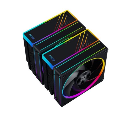 Кулер для процессора ID-COOLING FROZN A620 ARGB LGA1700/1200/115X/AM5/AM4 (6шт/кор, TDP 270W, PWM, черный, 6 тепл.трубок + медная база, DUAL ARGB FAN 120mm) RET