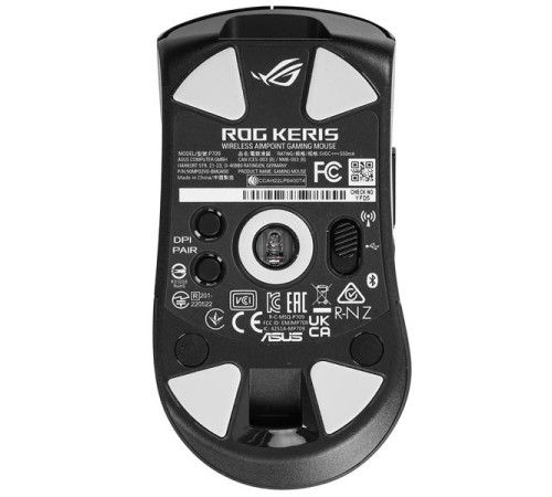 Мышь ASUS ROG KERIS WIRELESS AIMPOINT, 75g, 2.4GHz RF, Bluetooth 5.1, 36K DPI sensor, 5 Programmable Button, Black