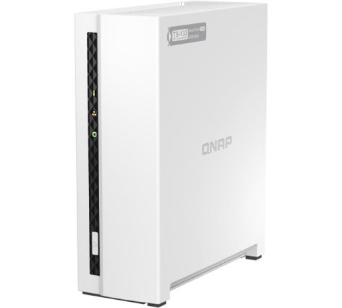 Сетевое хранилище без дисков/ channel QNAP TS-133 NAS 1 HDD tray. ARM 4-core 64-bit ARM Cortex-A55 1.8GHz, ram 2 GB (max), 1x1GbE, 1xUSB 2.0 port,1xUSB 3.2 Gen 1 Сетевое хранилище без дисков/ channel QNAP TS-133 NAS 1 HDD tray. ARM 4-core 64-bit ARM Cortex-A55 1.8GHz, ram 2 GB (max), 1x1GbE, 1xUSB 2.0 port,1xUSB 3.2 Gen 1