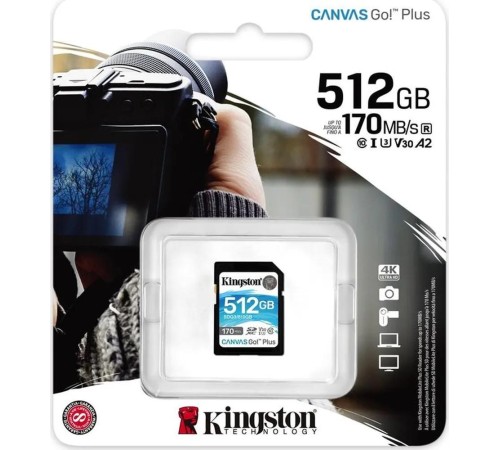 Карта памяти Kingston 512GB SDXC Canvas Go Plus 170R C10 UHS-I U3 V30/ Kingston 512GB SDXC Canvas Go Plus 170R C10 UHS-I U3 V30 Карта памяти Kingston 512GB SDXC Canvas Go Plus 170R C10 UHS-I U3 V30/ Kingston 512GB SDXC Canvas Go Plus 170R C10 UHS-I U3 V30