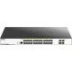 Коммутатор/ Managed L2 Switch 24x1000Base-X SFP, 4x10GBase-X SFP+, CLI, RJ45 Console, RPS, Dying Gasp