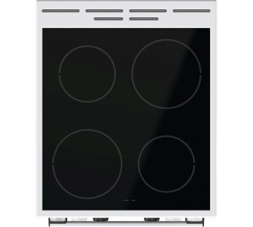 Плита Gorenje/ Плита Gorenje, полезный объем 70 л, эргономичные переключатели, сенсорный программатор IconLED, эмаль SilverMatte, очистка паром, индикатор остаточного тепла для каждой конфорки, дверца CompactDoor 2 стекла + 1 термослой, стеклокерамическая