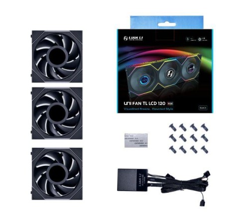 Вентилятор LIAN LI UNI FAN TL LCD 120mm 1900RPM sRGB Black (3pcs) Вентилятор LIAN LI UNI FAN TL LCD 120mm 1900RPM sRGB Black (3pcs)