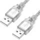 Greenconnect Кабель 0.5m USB 2.0, AM/AM, прозрачный, 28/28 AWG, экран, армированный, морозостойкий, GCR-UM3M-BB2S-0.5m
