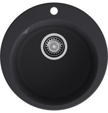 Кухонная мойка GRANFEST GRANFEST Мойка URBAN 649  1-чаша D-490мм, монтаж: врезной, материал: кварц, цвет: черный