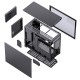 Корпус без блока питания/ Case JONSBO D31 STD SCREEN, Mini-Tower, TG, no fans, 1xUSB-A 3.2 + 1xUSB-C 3.2, mATX, mDTX, mITX Black