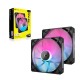 Кулер для корпуса/ Case Cooler Corsair iCUE LINK RX140 RGB (140x140x25mm, 4-pin PWM, RGB, 94.7CFM, 36dBA, 1700RPM, Black, 2pcs)